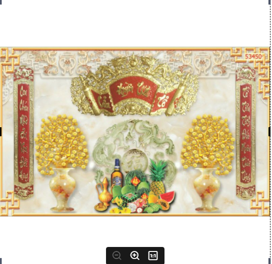 tranh ban thờ 3d in vải lụa cao cấp dán trang trí tường