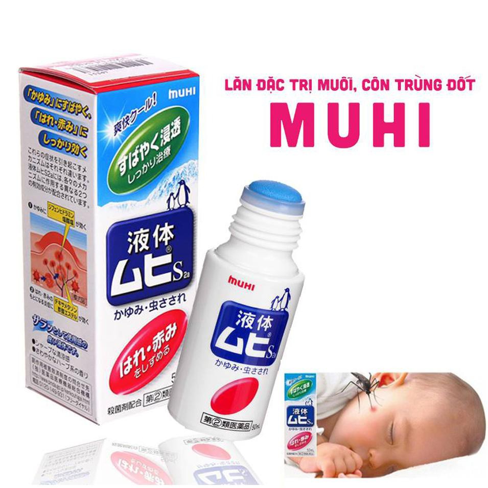 Lăn trị muỗi đốt Muhi Nhật Bản 50mL