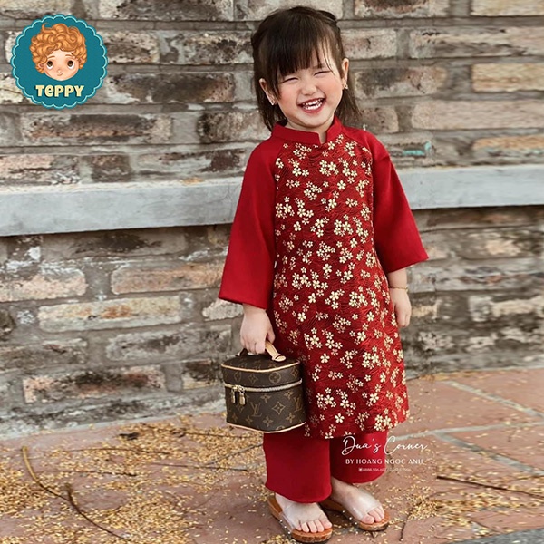 Áo dài cách tân hoa nhí cho bé (TEPPY SHOP)