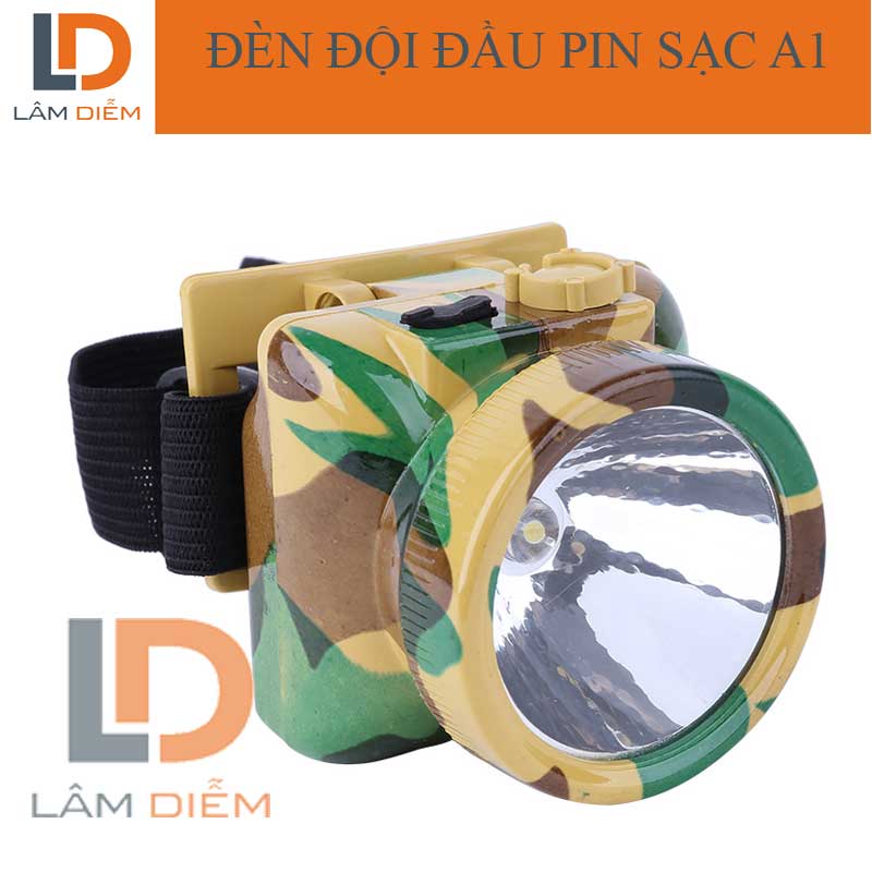 ĐÈN PIN SẠC ĐỘI ĐẦU LÍNH CHÓA 50MM A1
