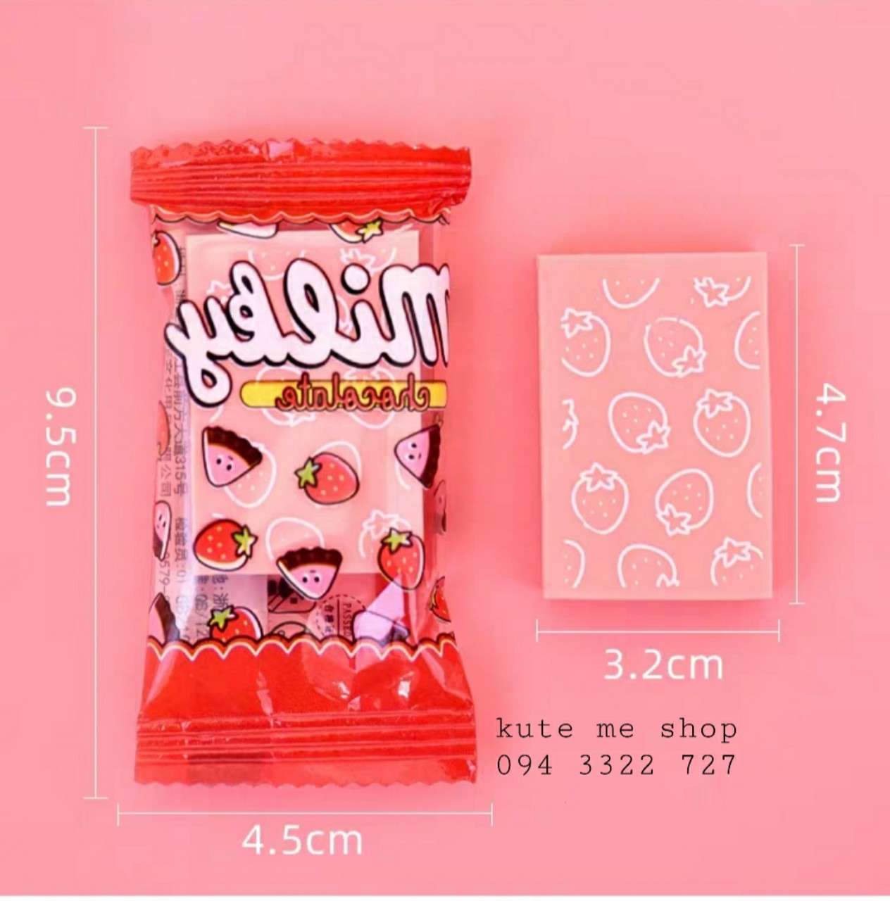 Gôm hình kẹo, thơm như kẹo - set 2 viên