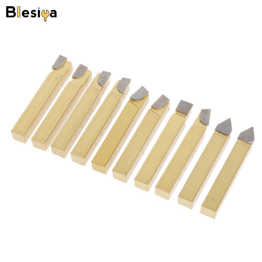 Blesiya Carbide Tip Tipped Bit Set Brazed Tools for CNC Lathe Welding Turning Tool