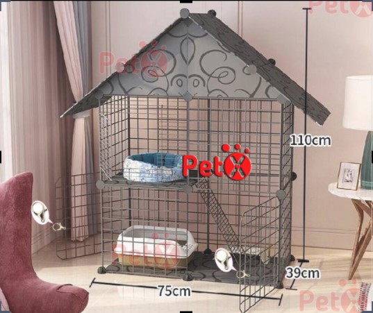 Combo chuồng Mèo có mái lắp ghép thông minh .