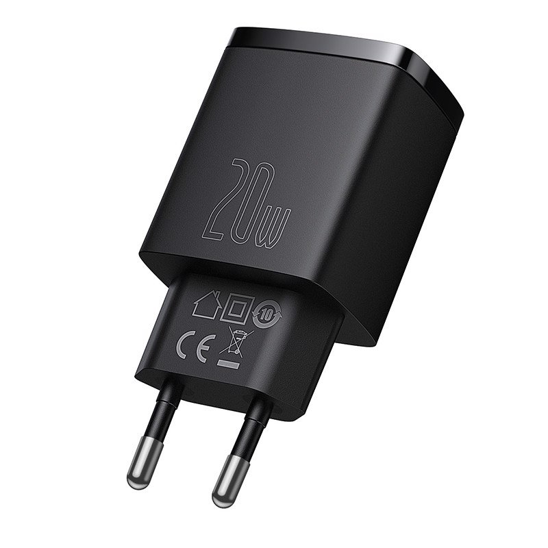 Củ sạc nhanh siêu nhỏ gọn Baseus Compact Quick Charger 20W USB + Type C , 20W PD/QC 3.0