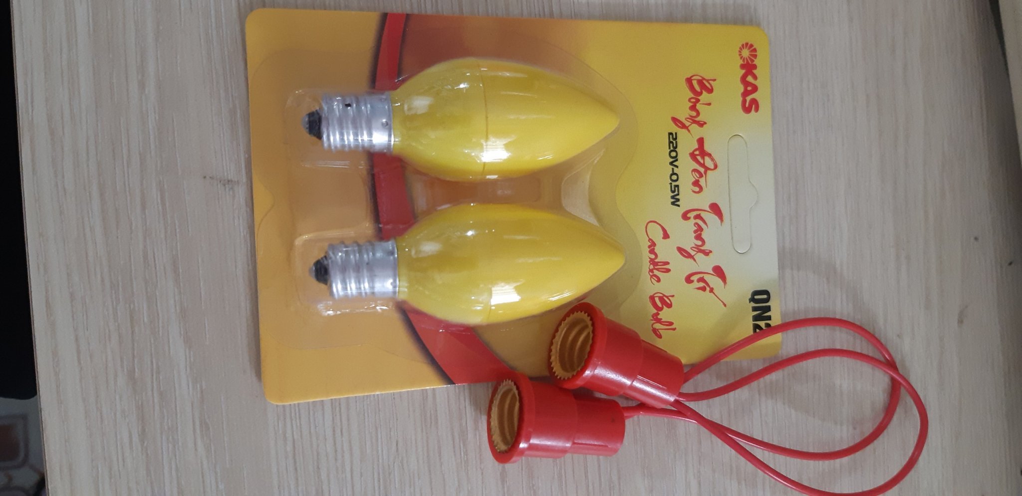 Combo 2 bóng led trang trí OKAS + 2 đui E12