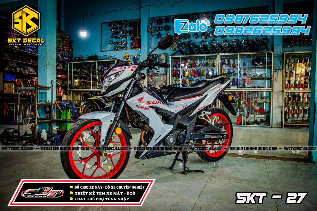 tem rời sonic trắng đỏ phong cách đơn giản