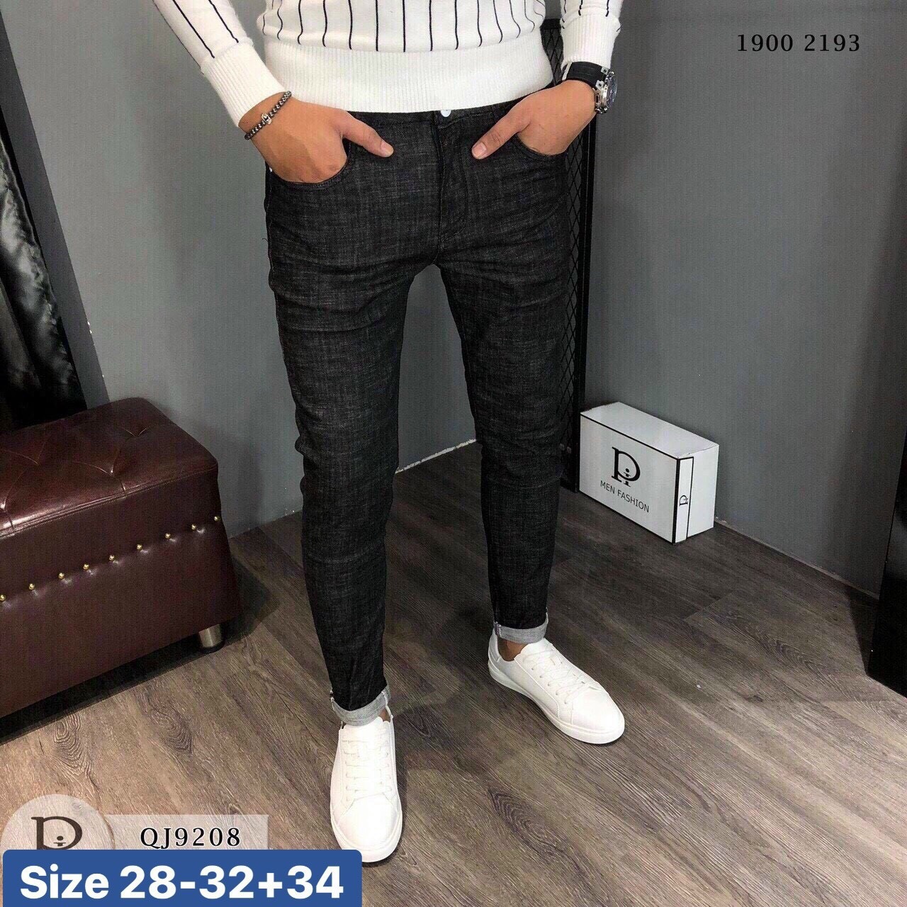 [HCM]Quần jean nam hàn quốc trơn cực hot