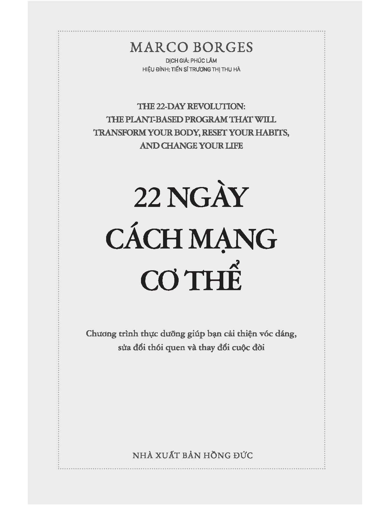 Fahasa - 22 Ngày Cách Mạng Cơ Thể