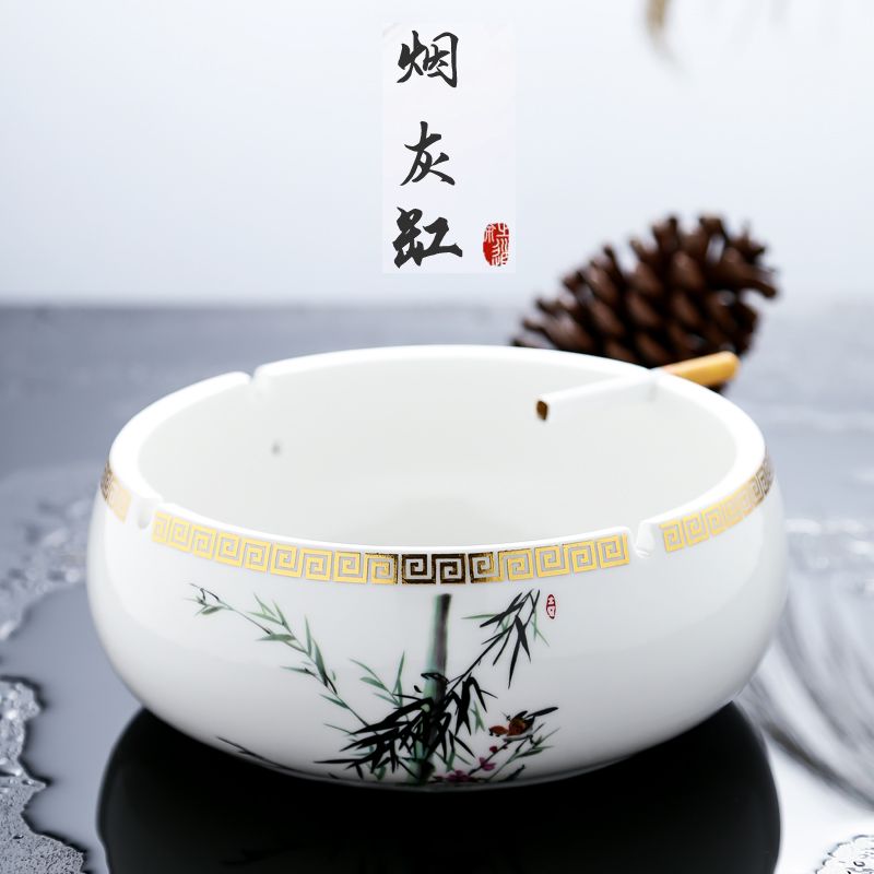 Gạt tàn lớn bằng gốm sứ, cá tính cổ điển, sáng tạo, thời trang, phong cách trung quốc mới, phòng khách gia dụng, gạt tàn văn phòng, tùy chỉnh