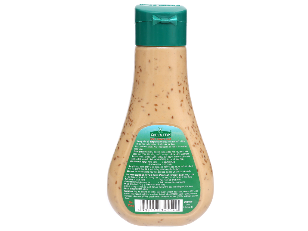 Xốt salad mè rang Golden Farm 250ml