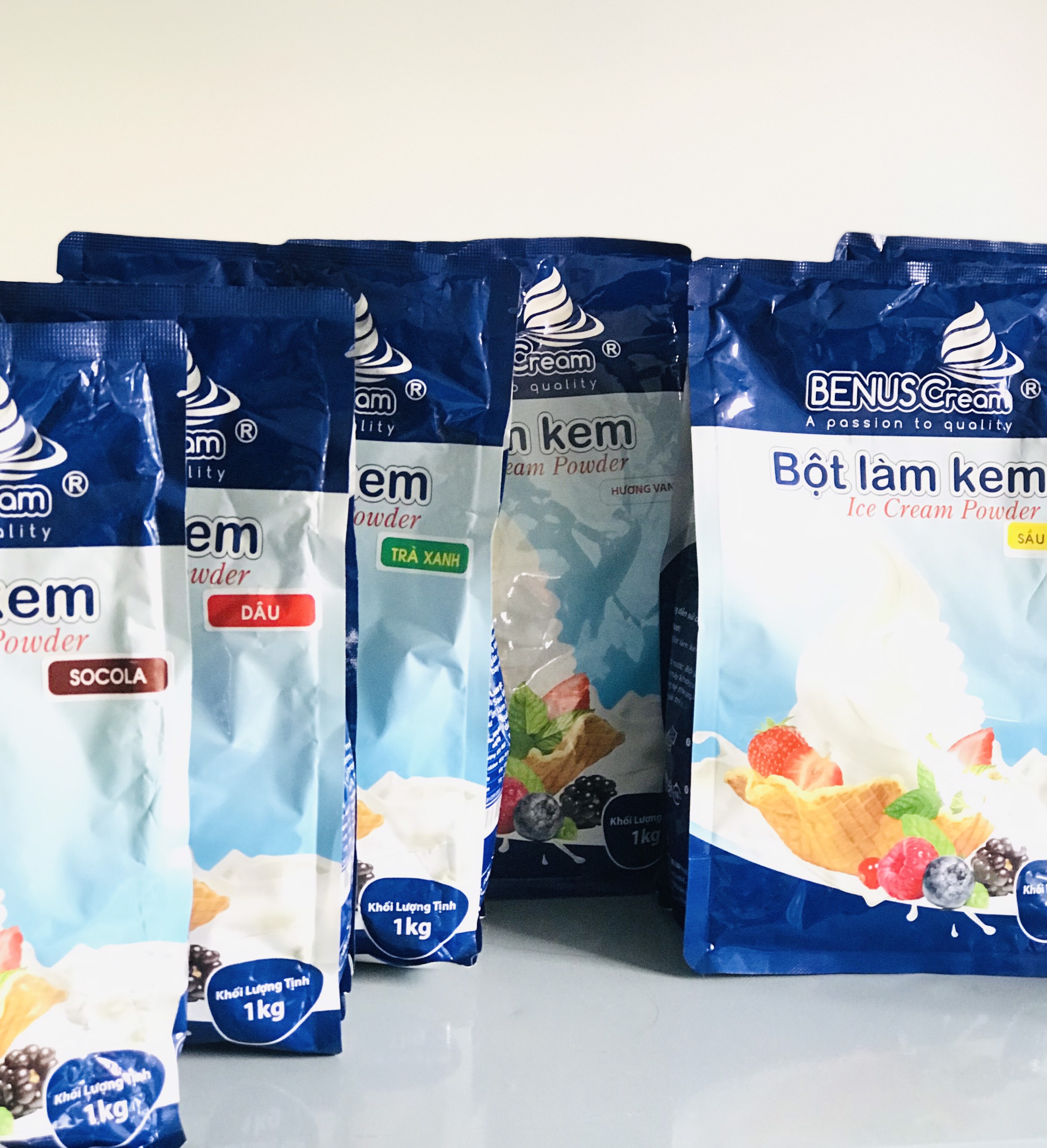 Combo bột kem socola và vani