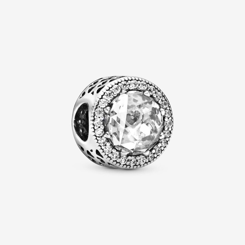 [Hạt charm bạc 925] [Hạt charm pandora] Hạt charm đính đá kiểu Pandora cao cấp YAC10