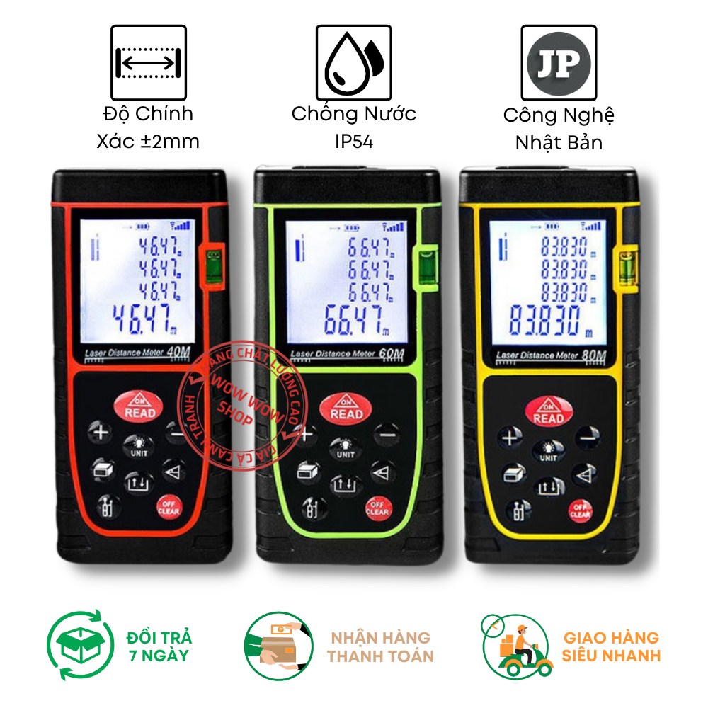 Máy đo khoảng cách thước đo khoảng cách bằng tia laser loại 40m đa năng mới
