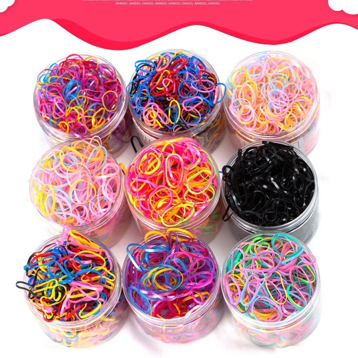 Set 300 dây thun cột tóc  dùng một lần