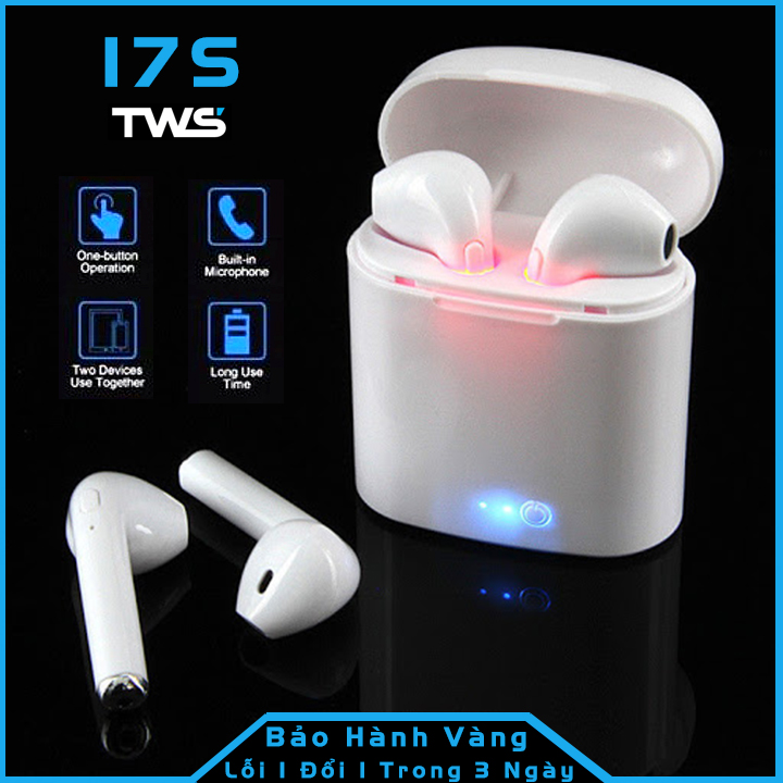 [siêu khủng] Tai nghe nhét tai không dây Bluetooth I7s thiết kế nhỏ gọn, tiện lợi, âm thanh cực chất