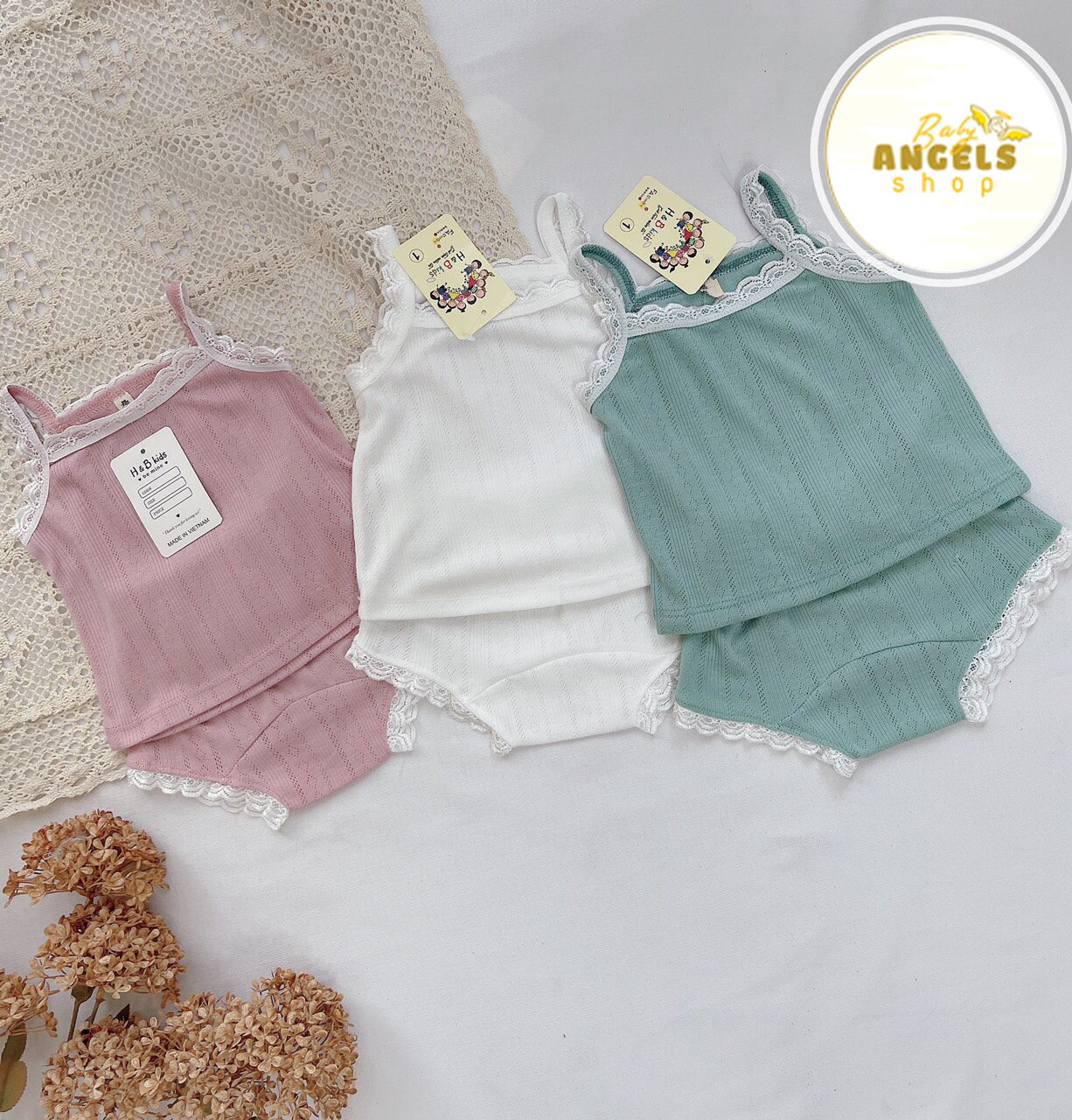 Đồ bộ 2 dây mát mẻ cho bé gái ( 8-22kg)