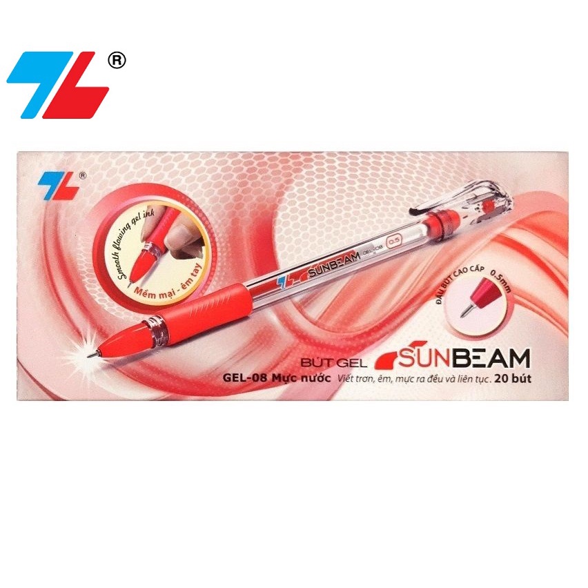 Bút gel nước thiên long sunbeam gel-08 ngòi 0.5mm