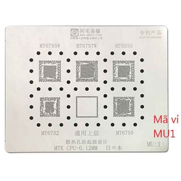 Vỉ làm chân cpu mediatek mu1 & mu2
