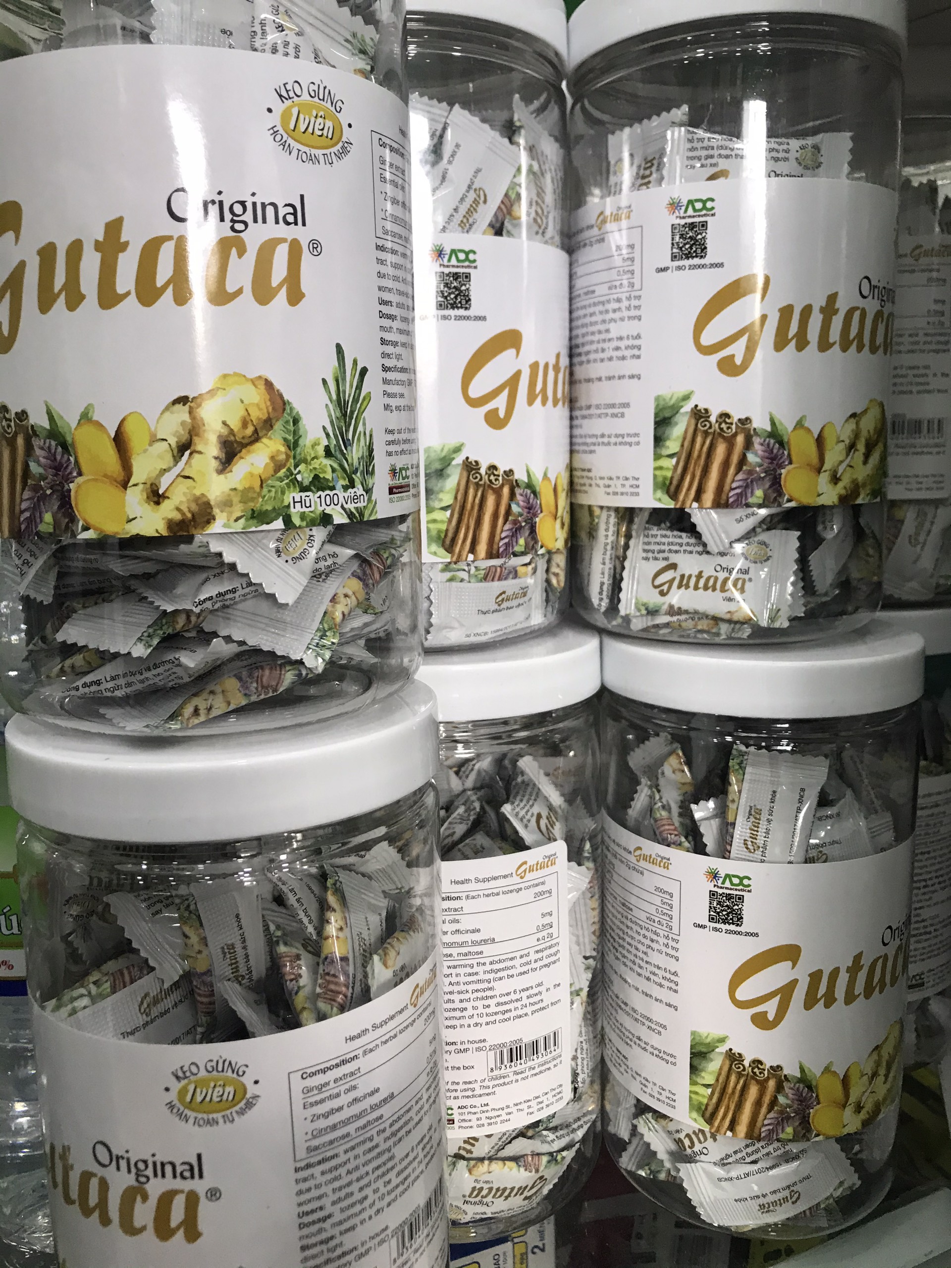 Kẹo Gừng GUTACA ORIGINAL - Hũ 100 & 200 Viên - cvspharmacy