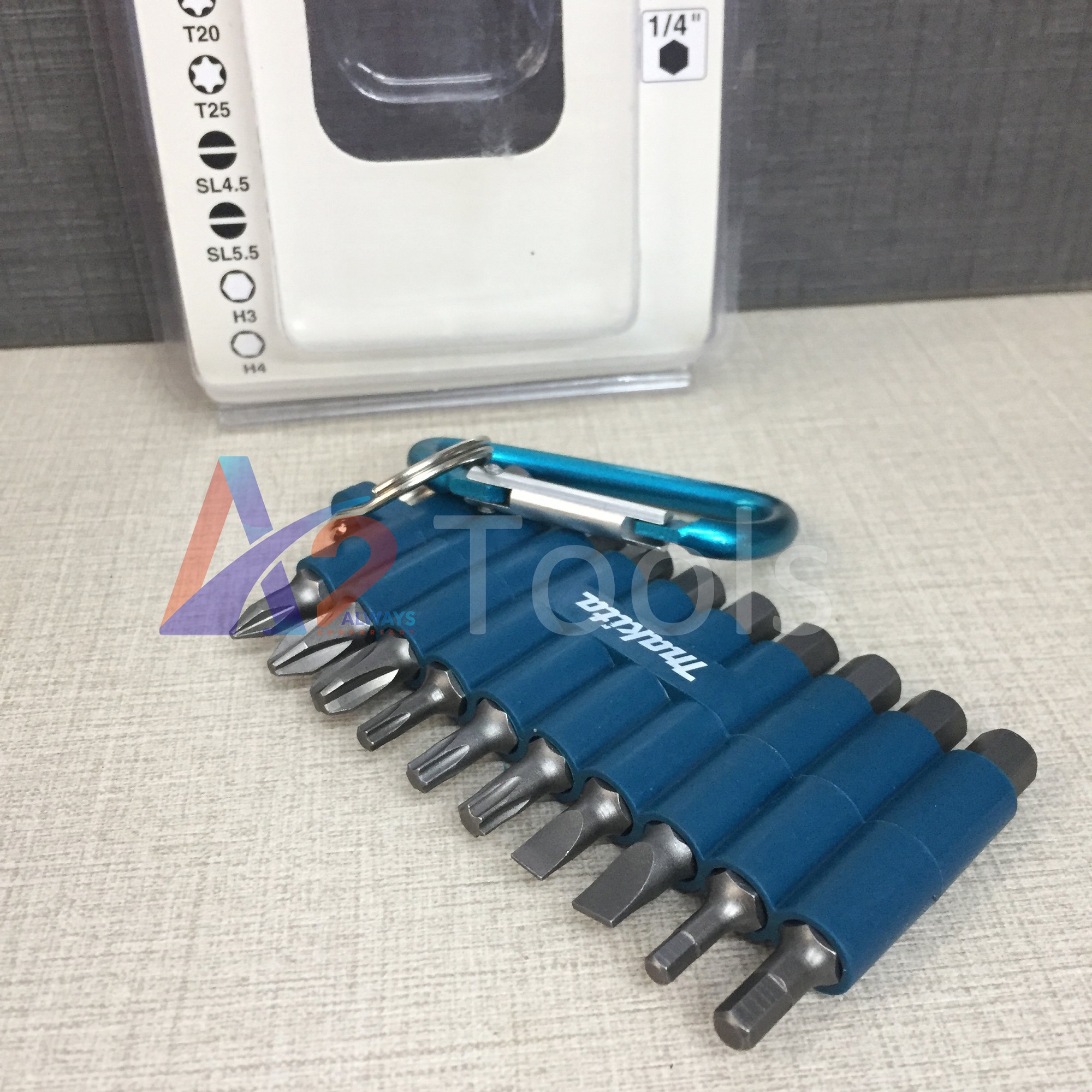 Bộ 10 mũi vít có móc treo Makita D-67620
