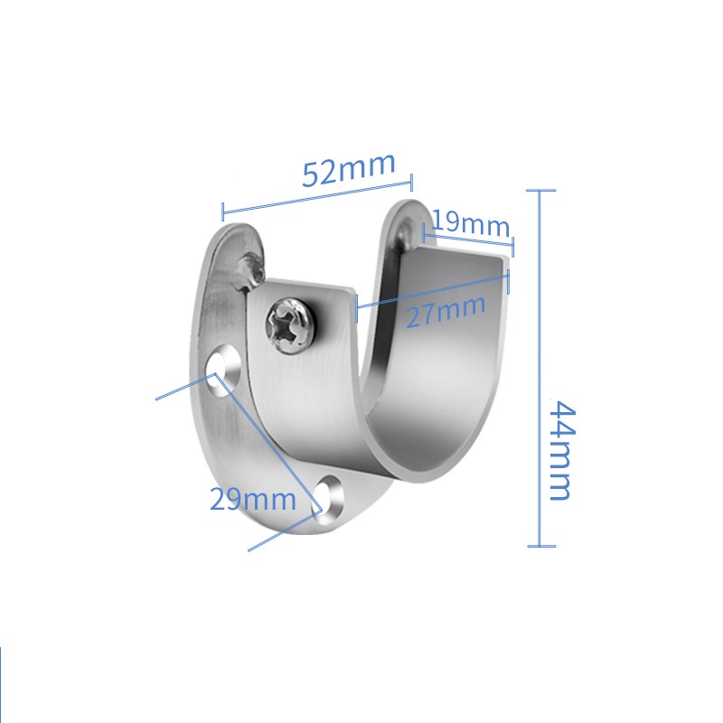 Giá đỡ thanh treo quần áo inox, giá đỡ mặt bích inox, kệ đỡ ống tròn