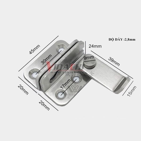 Chốt khóa móc phải - trái bộ 4 cái