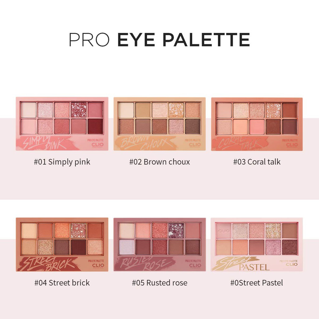Phấn mắt Clio Pro Eye Palette-Bảng màu hot