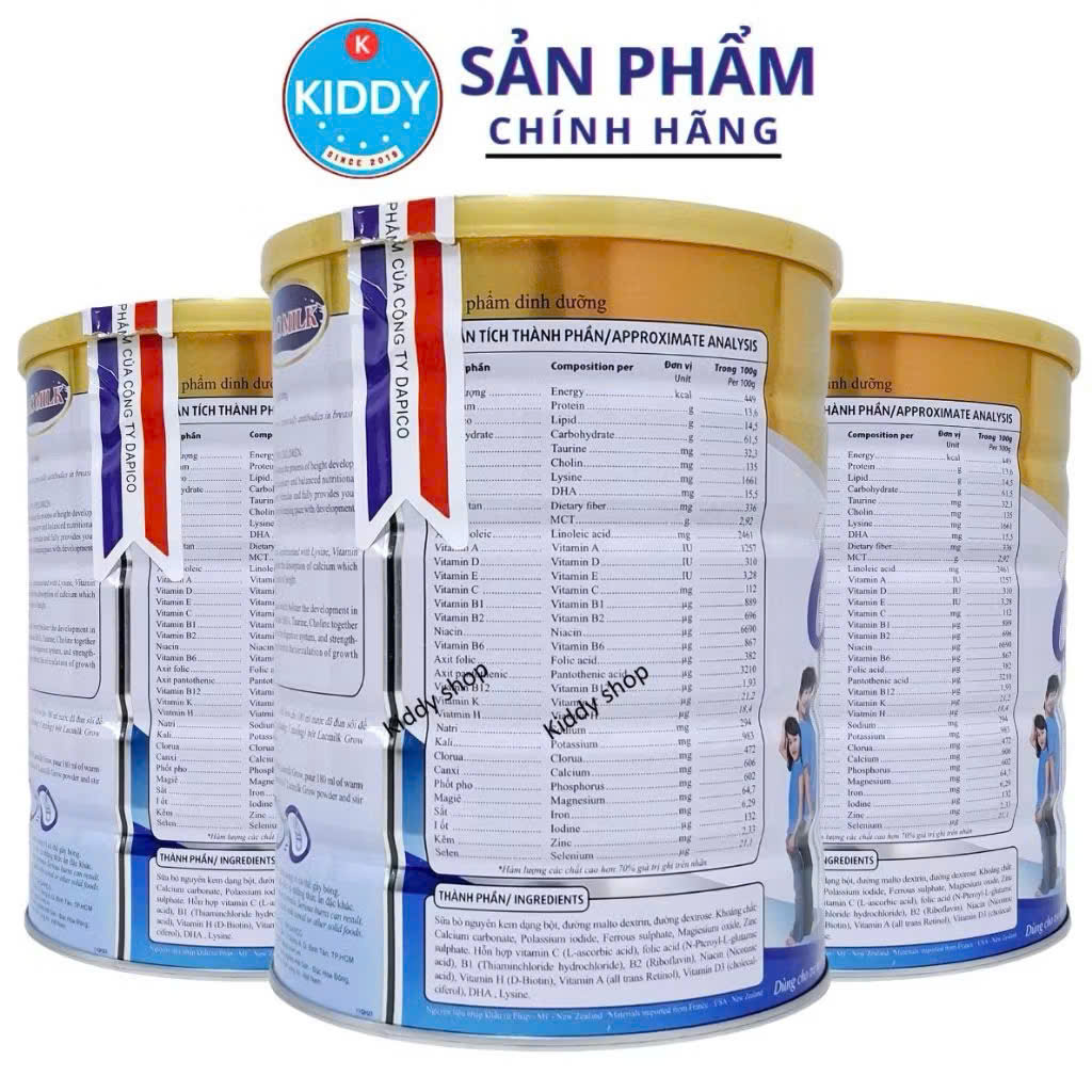 Sữa Lacmilk 900g giúp phát triển chiều cao (kiddy1234)