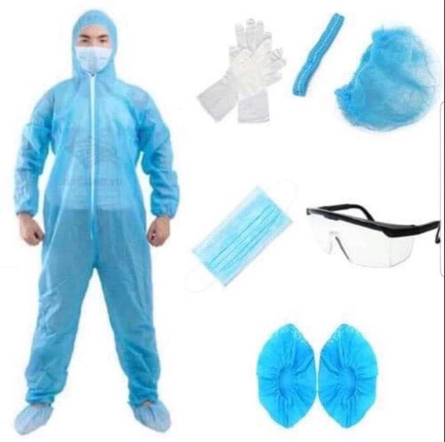 Bộ Quần Áo Bảo Hộ Y Tế Phòng Dịch Bảo Thạch đầy đủ món