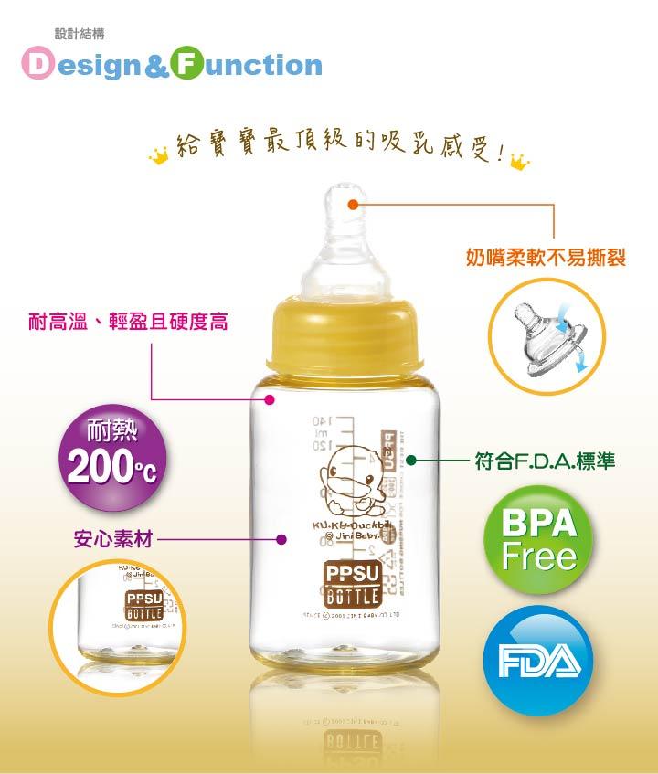 BÌNH SỮA CỔ THƯỜNG PPSU KUKU KU5831 - 140ML