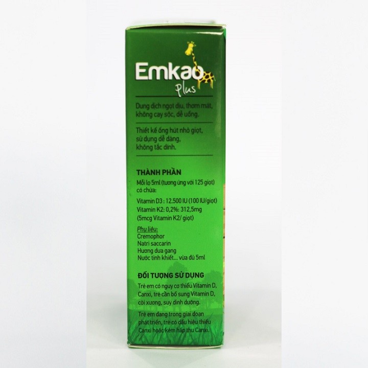 EMKAO PLUS -VITAMIN D3+K2-Phát Triền Chiều Cao  - EK2