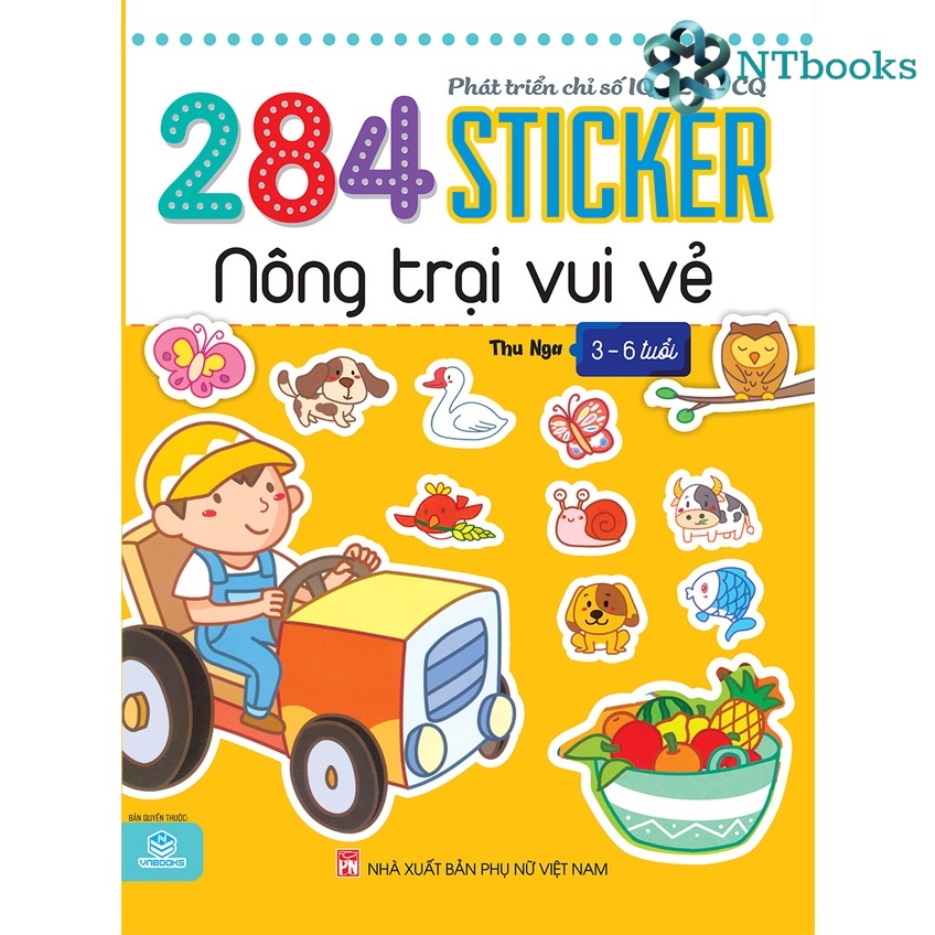 Sách - 284 sticker nông trại vui vẻ - ntbooks