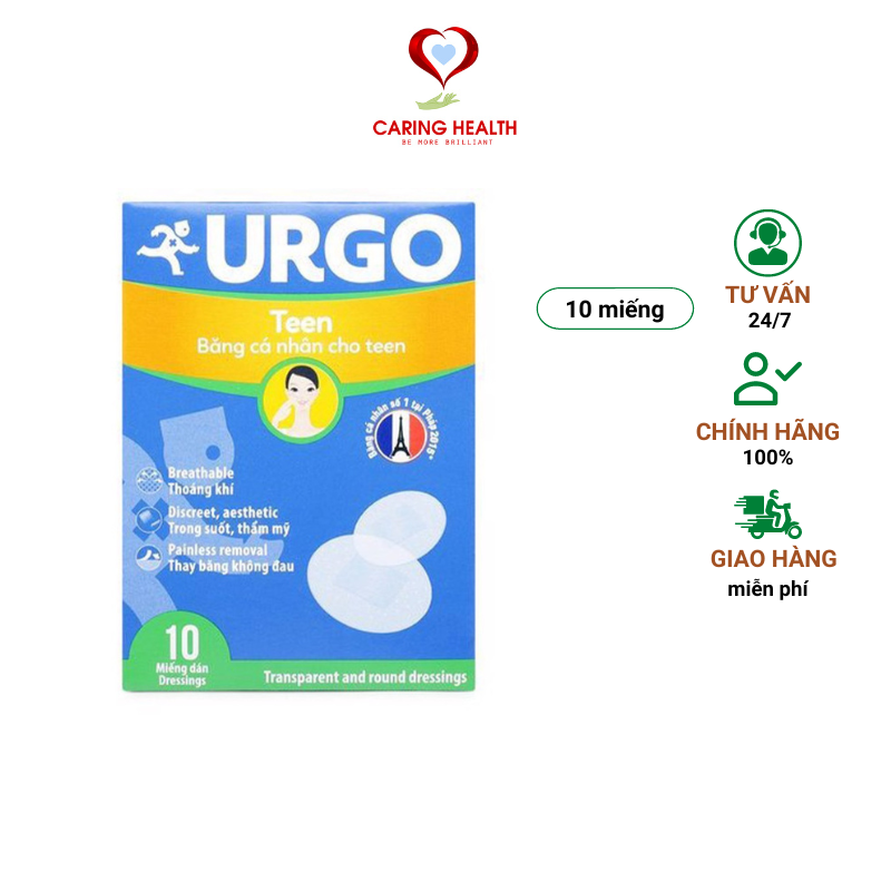 Băng cá nhân Urgo Teen 10's (10 miếng)