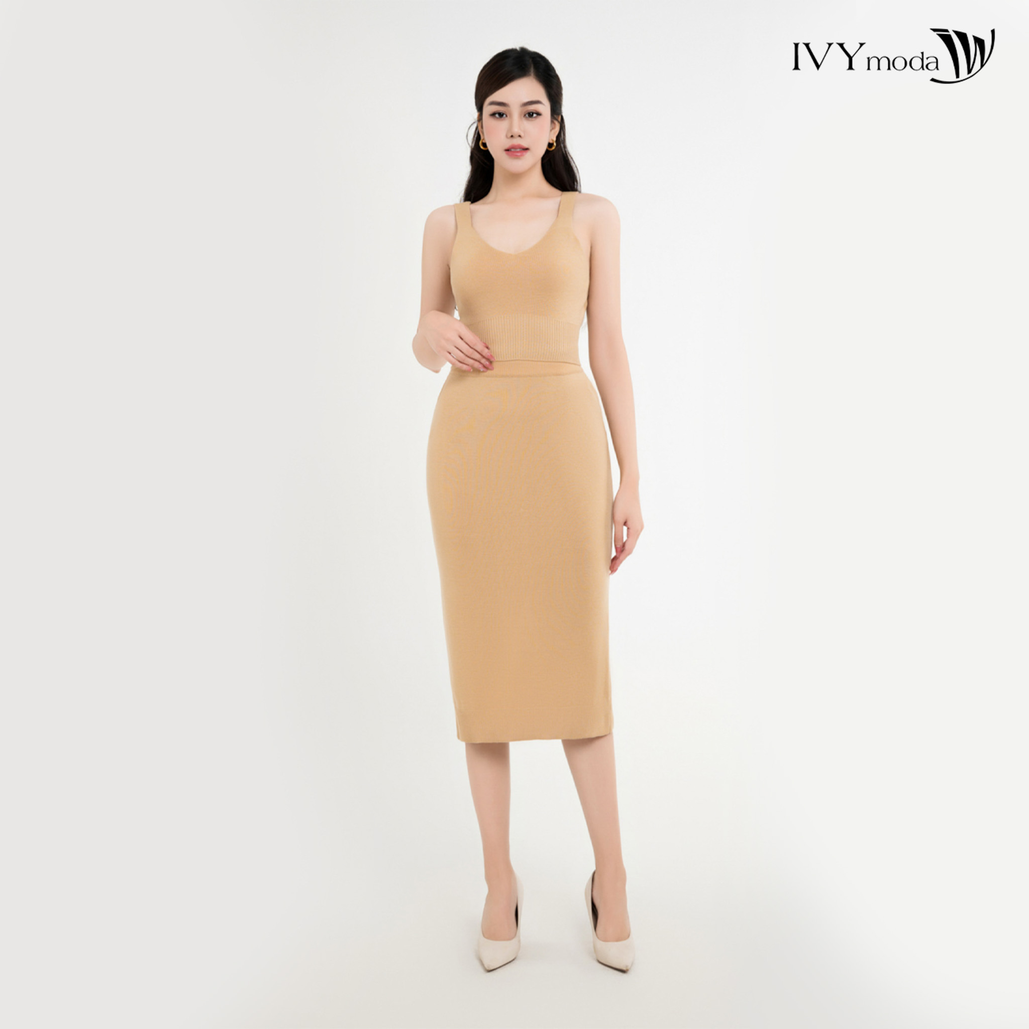 Áo 2 dây len lông cừu IVY moda MS 12M7810