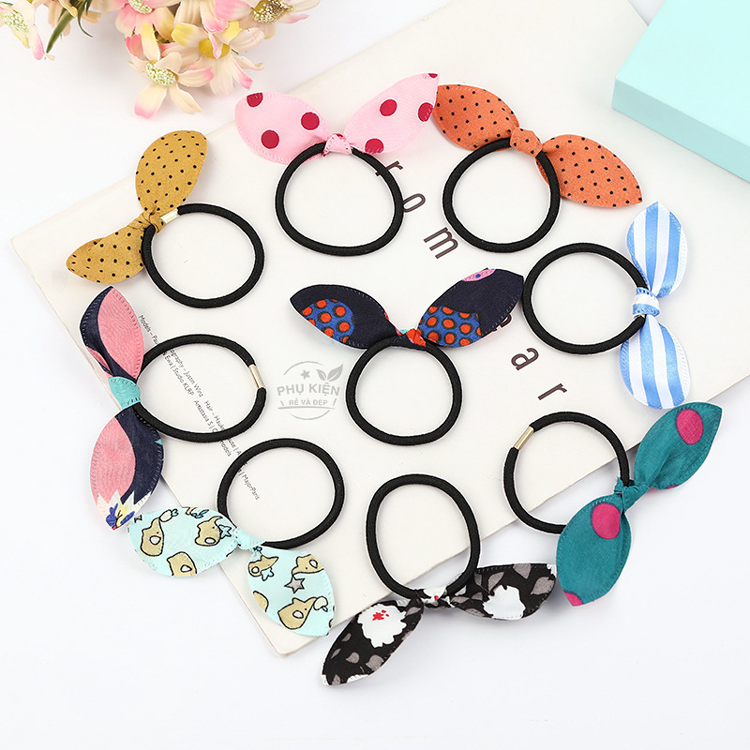[HCM]Set 10 cột tóc tai thỏ phong cách Hàn Quốc (nhiều màu)