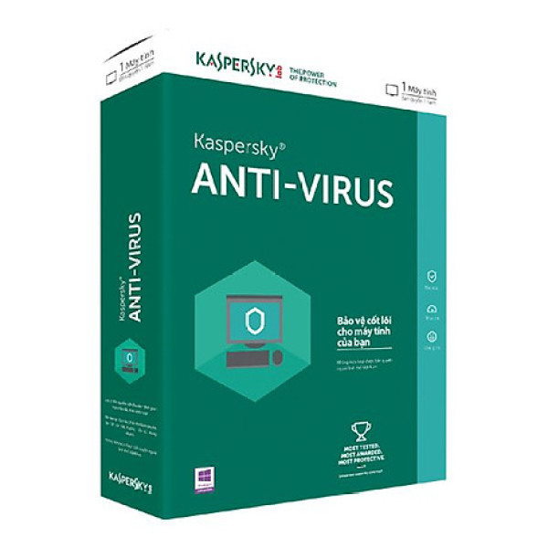 Bảng giá Phần mềm Kaspersky Anti-Virus 2021 (KAV 1PC)-BOX  Bản Quyền 1 Năm Phong Vũ
