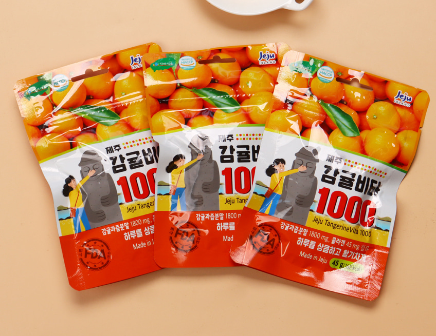 Kẹo Vitamin C Jeju Tangerine bịch 45g Hàn Quốc