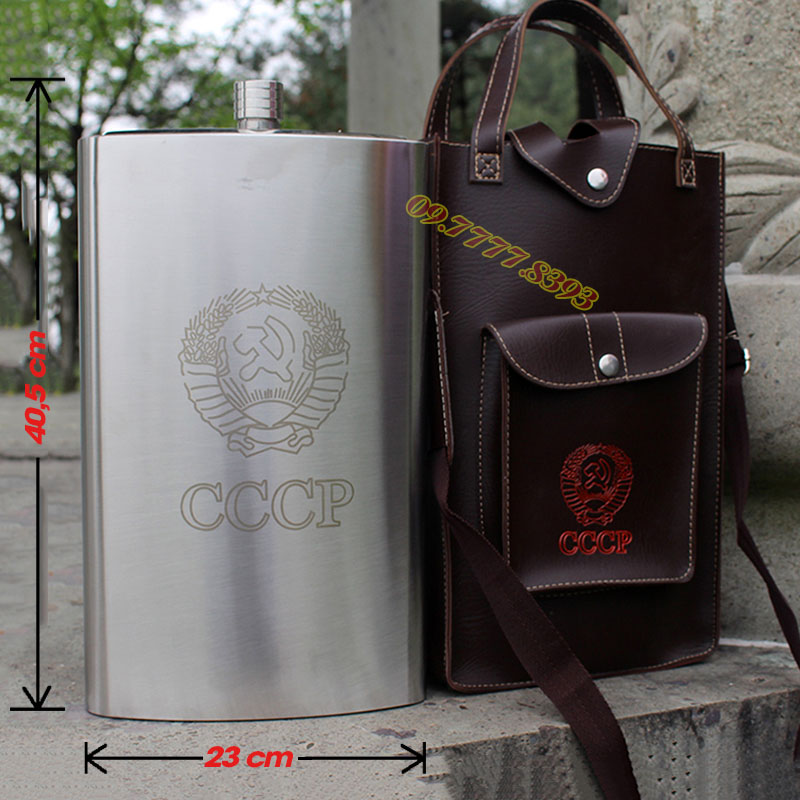 [Free leather cover] CCCP stainless steel travel bottle with 0.25l to 5L capacity for leisure!