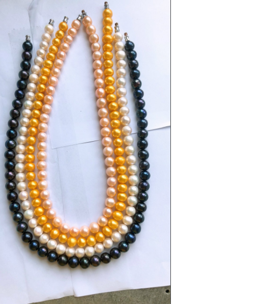 [HCM]((SÓC ) Bộ đôi 2 chuỗi ngọc trai nuôi phú quốc thiên nhiên 100% giá sĩ ngọc 9 ly (shop sẻ gọi tư vấn cho khách chọn màu theo ý )