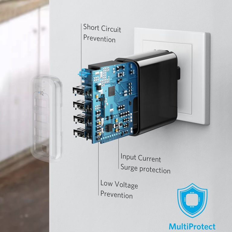 Sạc Anker 4 cổng, 40w - [PowerPort 4, 40w] - A2142