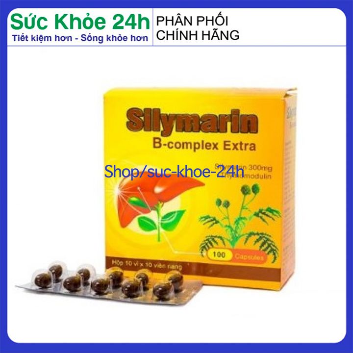Viên uống tăng cường chức năng gan silymarin b-complex extra – hộp 100 viên