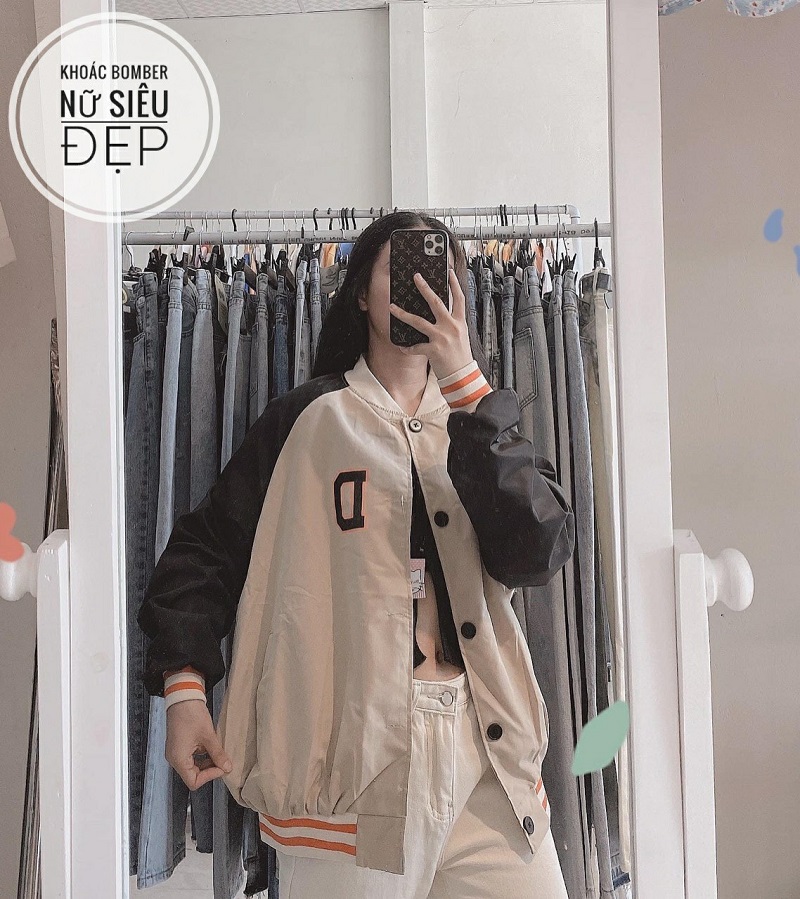 Áo Khoác Bomber Nữ 2 Lớp Siêu Đẹp LT99