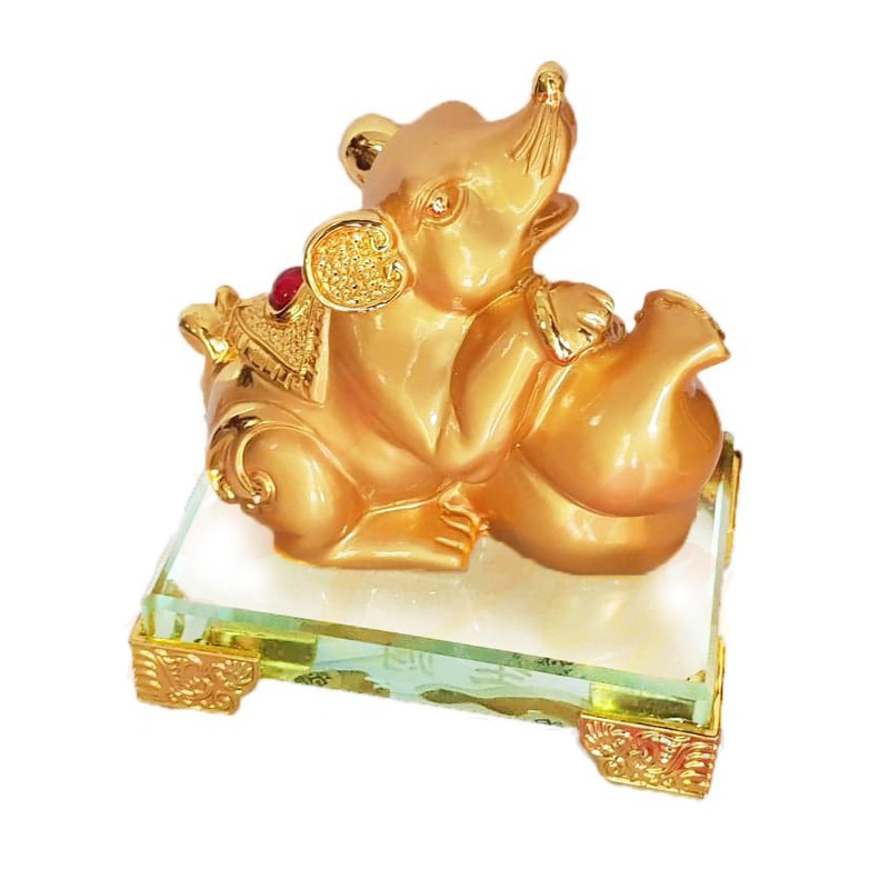 Tượng Chú Chuột Vàng Đế Thủy Tinh