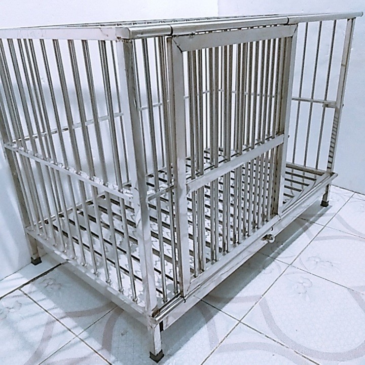 Chuồng Chó Inox Cao Cấp 60x40x65cm - CCO46I -