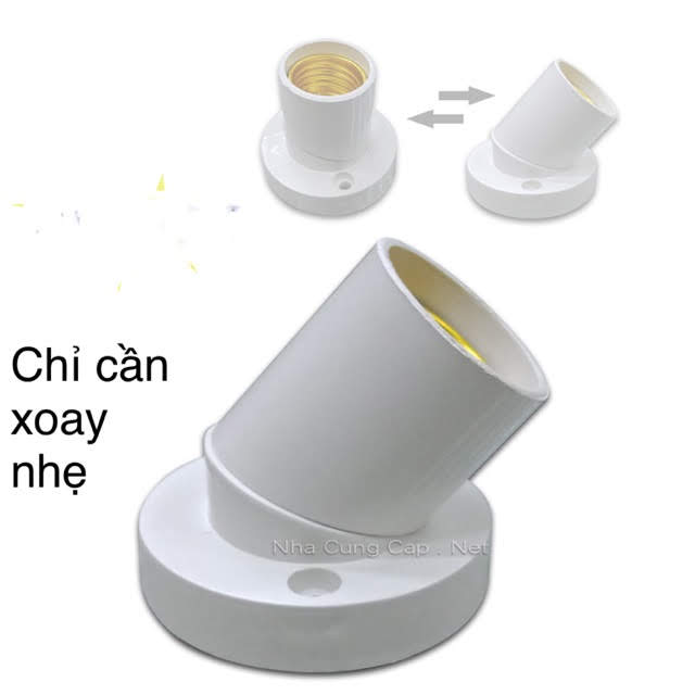 Đuôi Đèn Ngồi Xoay Đa Năng E27