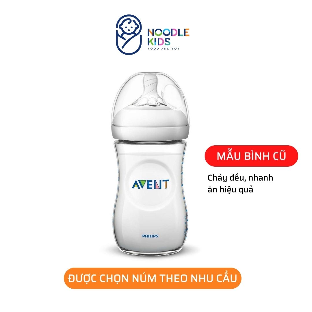 Bình sữa Philips AVENT Natural 260ml mẫu cũ kèm Núm số 2