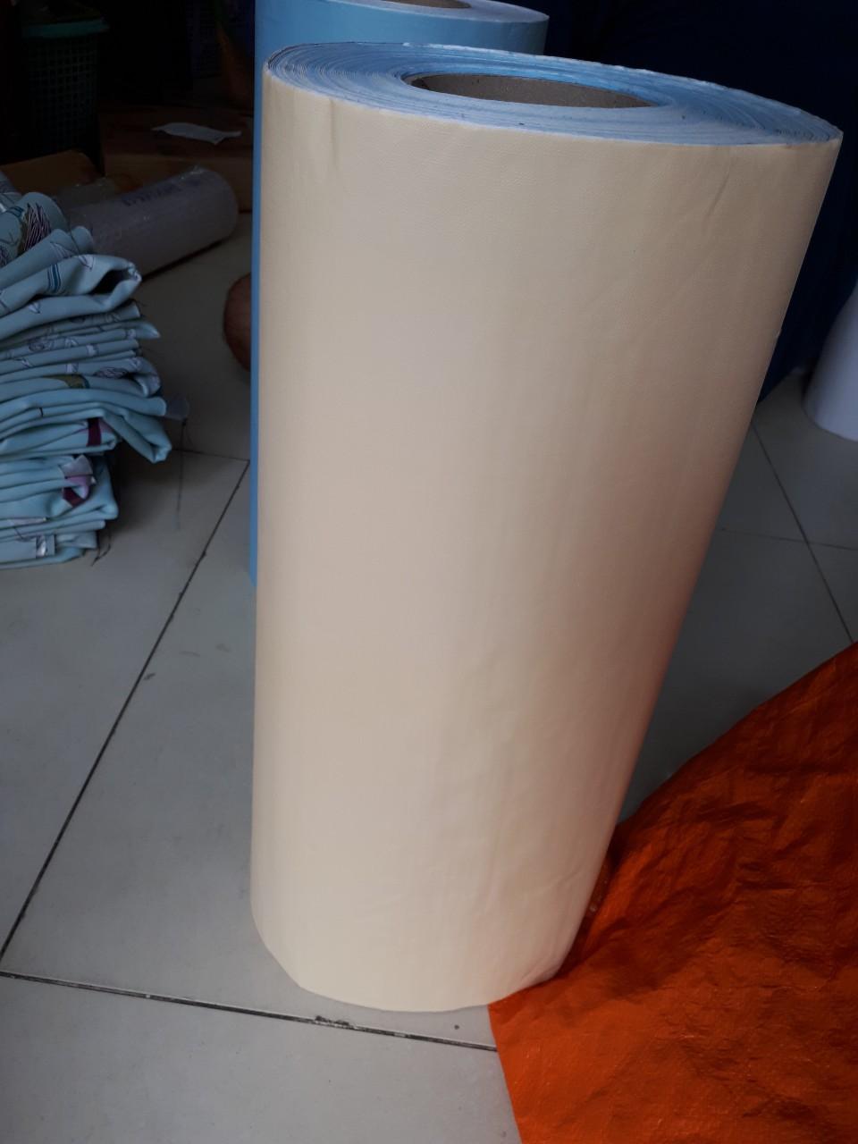 Cuộn 5m giấy dán tường Vàng nâu nhám khổ 45cm