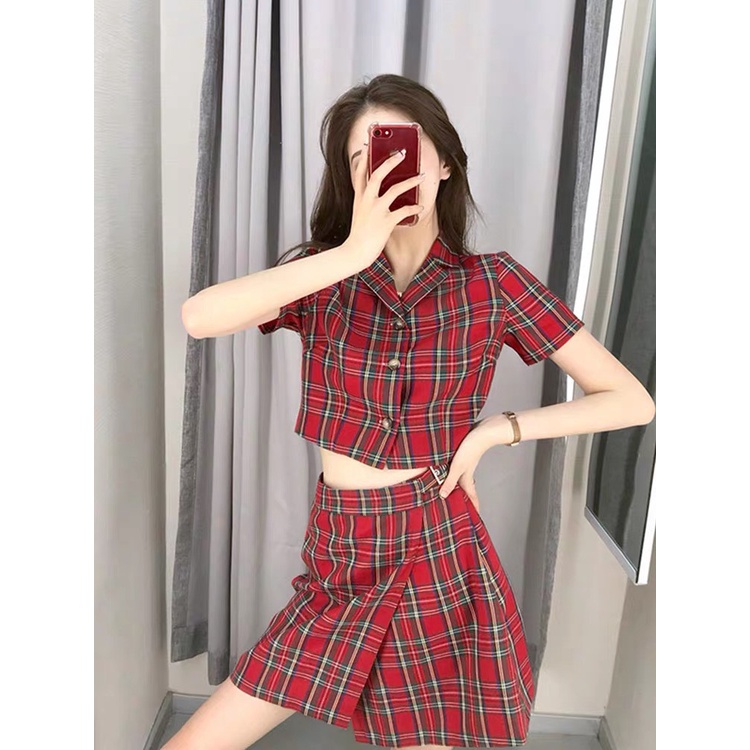 Set kẻ đỏ siêu tây xinh xẻo 2248