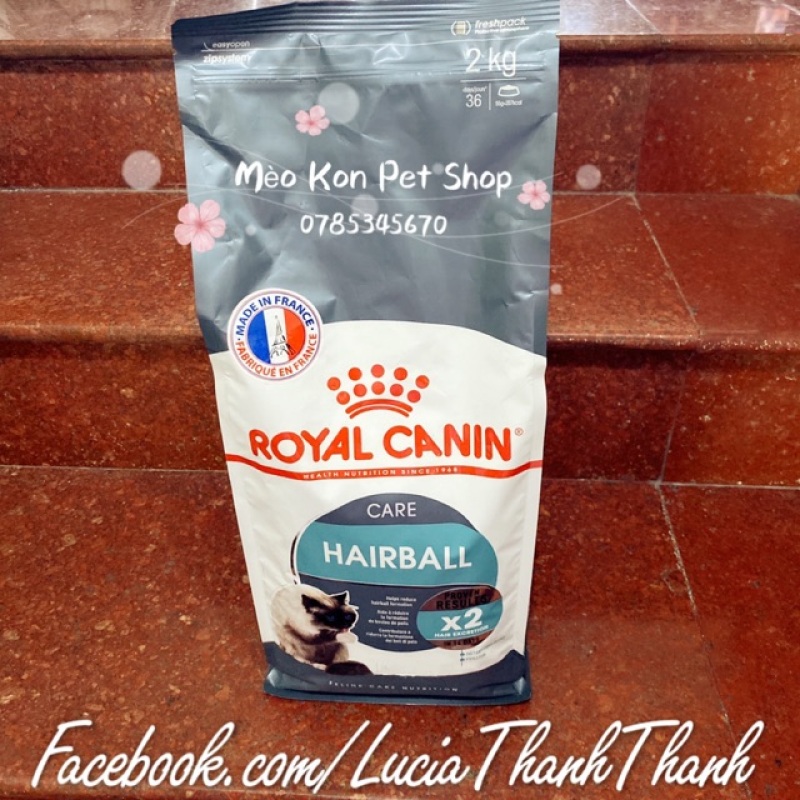 Thức ăn hạt khô Royal Canin Care Hairball bịch 2 KG - Tiêu Búi Lông cho mèo