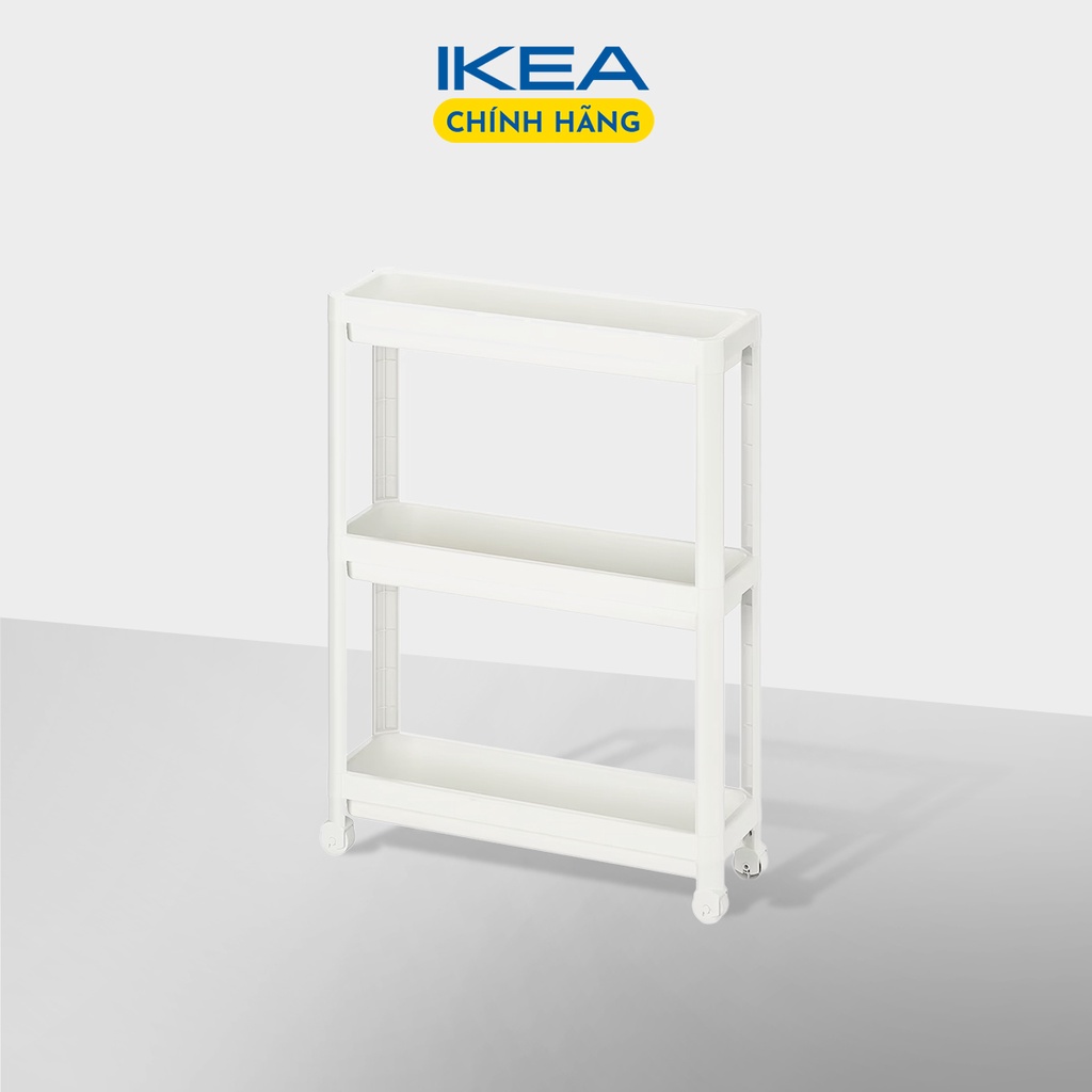 [HCM] KỆ IKEA CHÍNH HÃNG – VESKEN (3 TẦNG CÓ BÁNH XE)